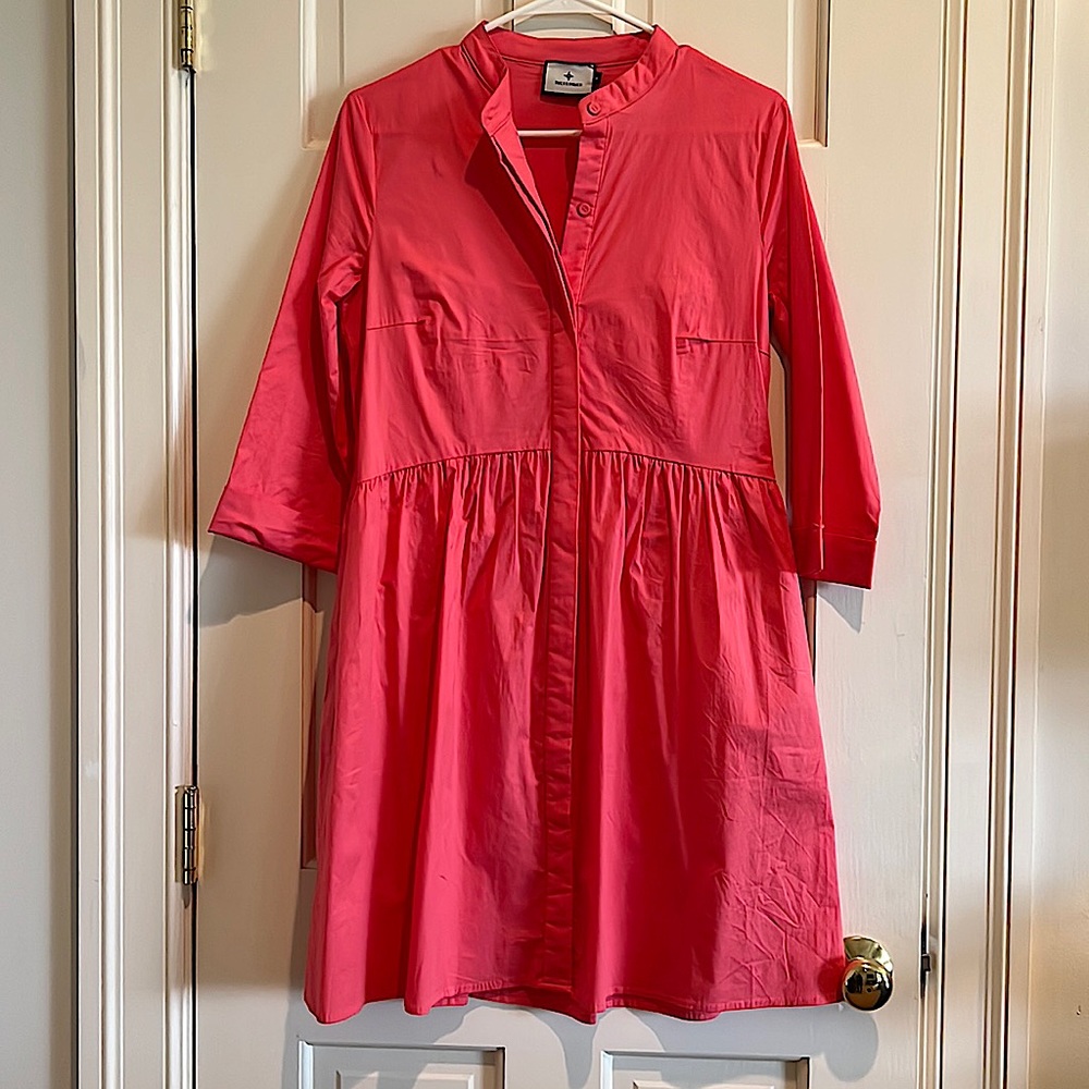 Tuckernut Coral Royal Shirt Dress Sz M (8-10)